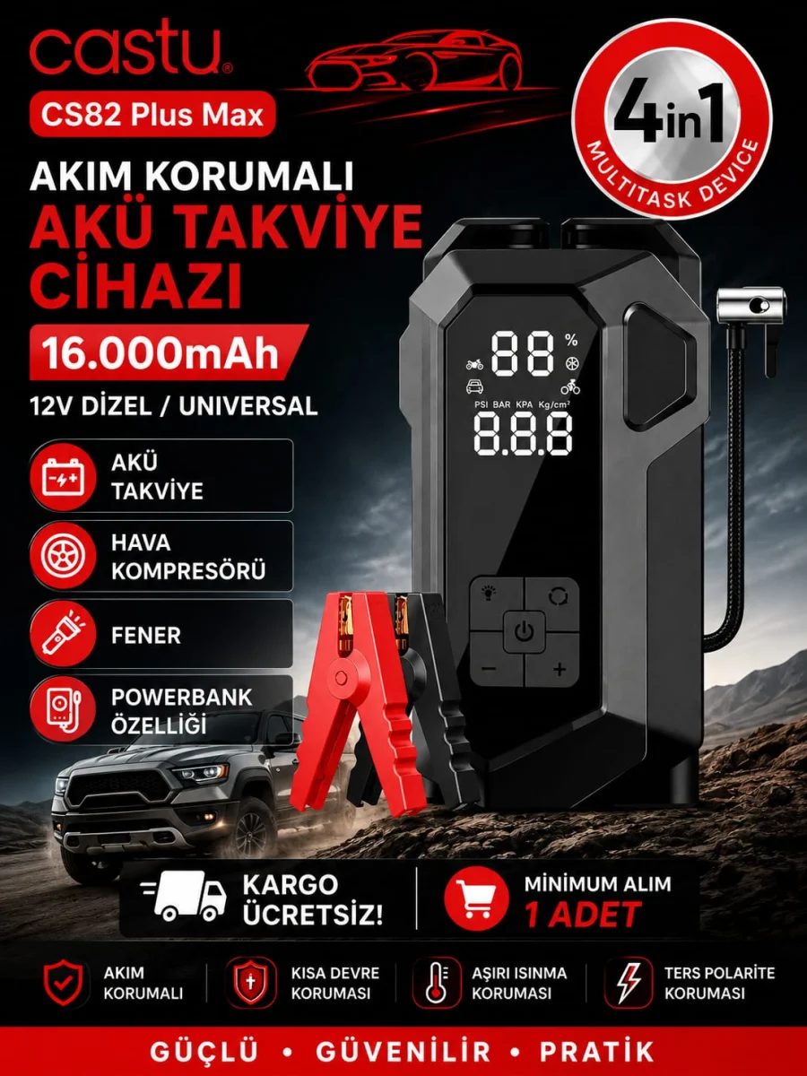 CASTU CS82 Plus Max araç takviye
