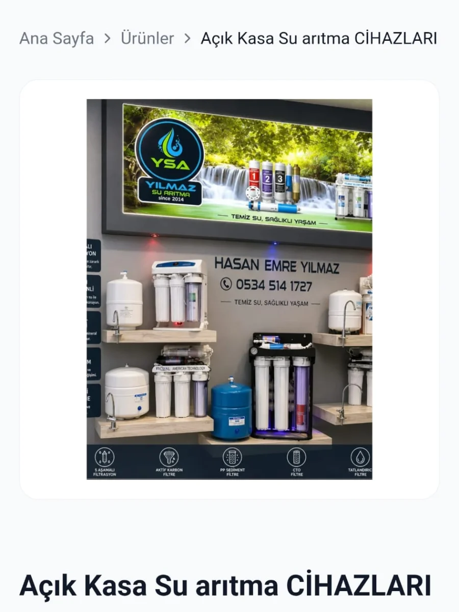 Açık Kasa Su arıtma CİHAZLARI